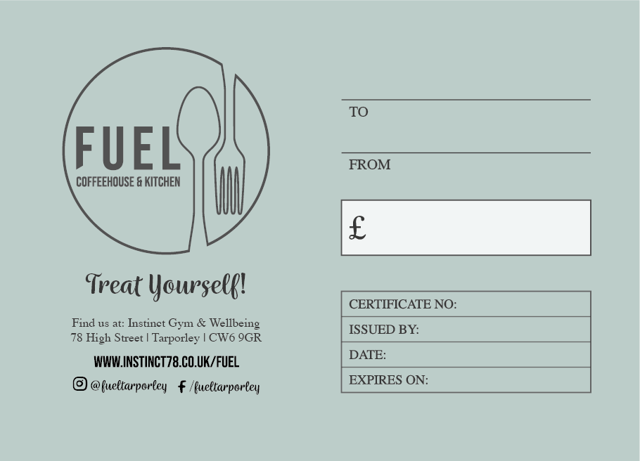 FUEL promotional gift voucher