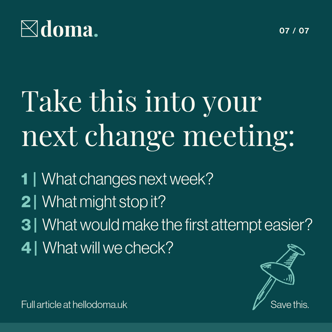 Four questions to take into your next change meeting